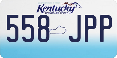 KY license plate 558JPP