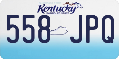 KY license plate 558JPQ
