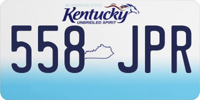 KY license plate 558JPR