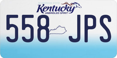 KY license plate 558JPS