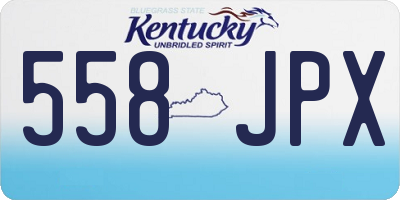 KY license plate 558JPX