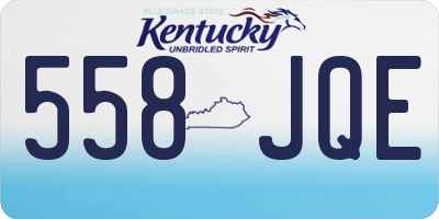 KY license plate 558JQE