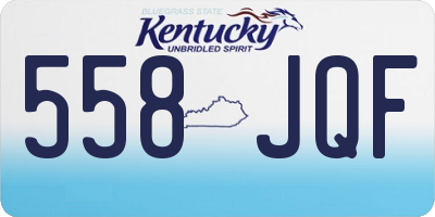 KY license plate 558JQF
