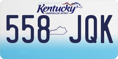 KY license plate 558JQK