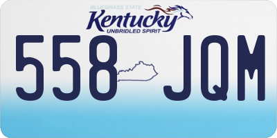 KY license plate 558JQM