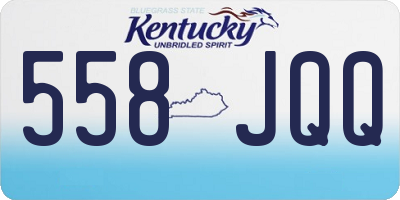 KY license plate 558JQQ