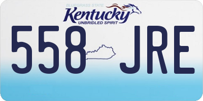 KY license plate 558JRE