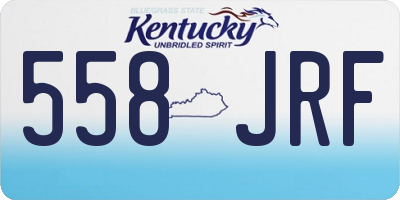 KY license plate 558JRF