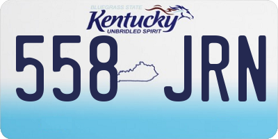 KY license plate 558JRN
