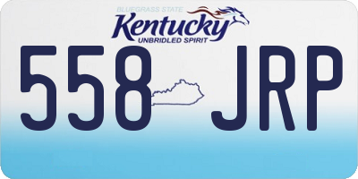 KY license plate 558JRP