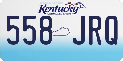 KY license plate 558JRQ