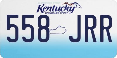 KY license plate 558JRR