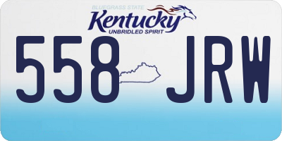 KY license plate 558JRW