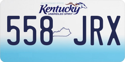 KY license plate 558JRX