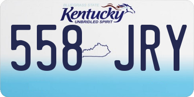 KY license plate 558JRY