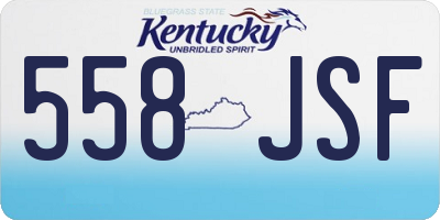 KY license plate 558JSF