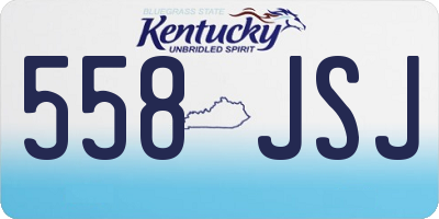 KY license plate 558JSJ