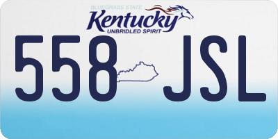 KY license plate 558JSL