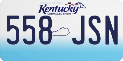 KY license plate 558JSN