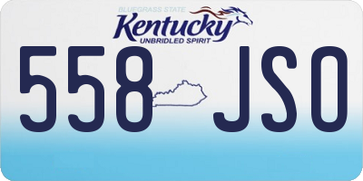 KY license plate 558JSO