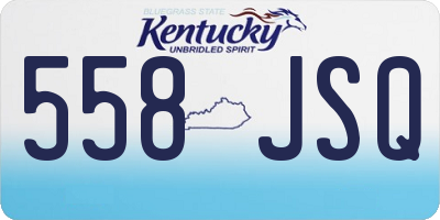 KY license plate 558JSQ