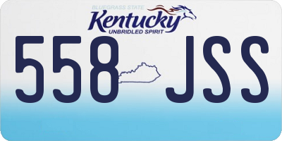 KY license plate 558JSS