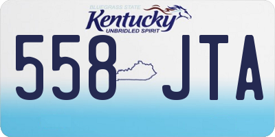 KY license plate 558JTA