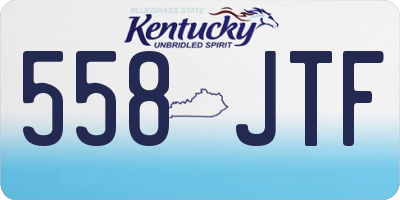 KY license plate 558JTF