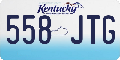 KY license plate 558JTG