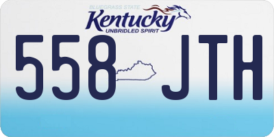 KY license plate 558JTH