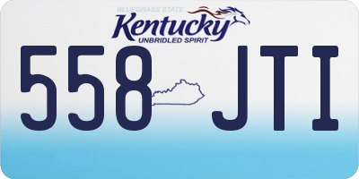 KY license plate 558JTI