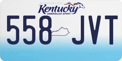 KY license plate 558JVT