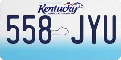 KY license plate 558JYU