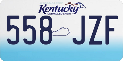 KY license plate 558JZF