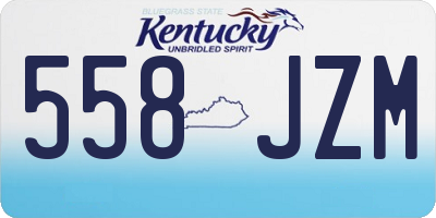KY license plate 558JZM