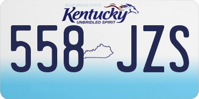 KY license plate 558JZS