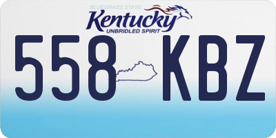 KY license plate 558KBZ