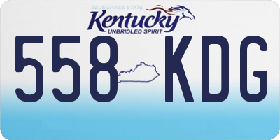 KY license plate 558KDG