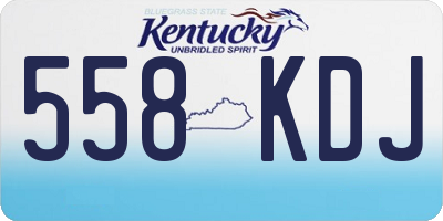 KY license plate 558KDJ