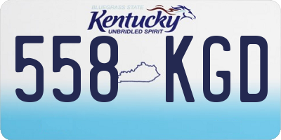 KY license plate 558KGD