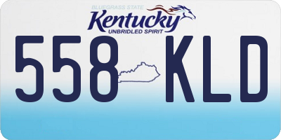 KY license plate 558KLD
