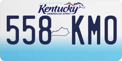 KY license plate 558KMO