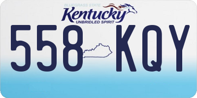 KY license plate 558KQY