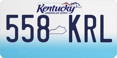 KY license plate 558KRL