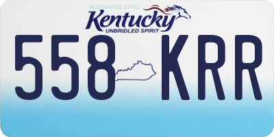 KY license plate 558KRR