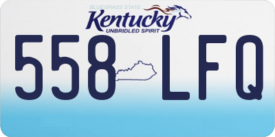 KY license plate 558LFQ