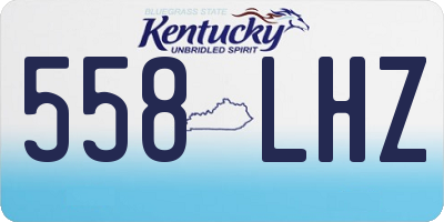 KY license plate 558LHZ
