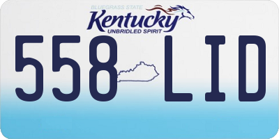 KY license plate 558LID