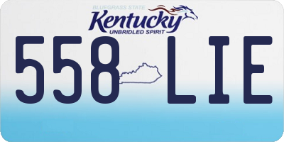 KY license plate 558LIE