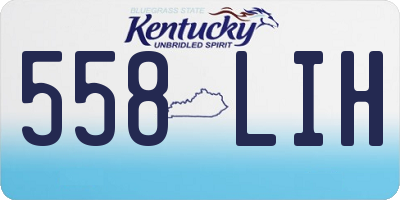 KY license plate 558LIH